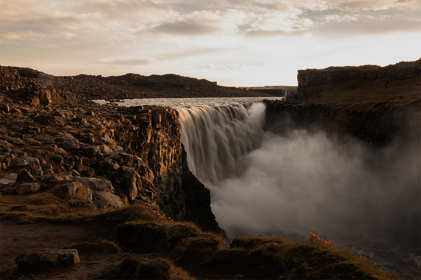<p>Photo courtesy G Adventures’ own <a href="https://instagram.com/jeffreygarriock/">Jeffrey Garriock</a>.</p> Dettifoss waterfall thundering through a rocky canyon in northeast Iceland
